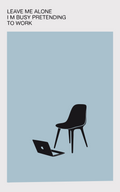 Libreta "Pretending to Work" — Minimalista & Sarcástico